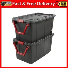 Sterilite Extra Large Storage Bin, 40 Gallon Wheeled Plastic Storage Container