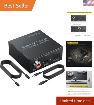 192K Bi-derectional Coaxial , Optical SPDIF Toslink to Coaxial, Coaxial to Op...