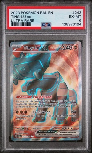 2023 POKEMON PAL EN-PALDEA EVOLVED ULTRA RARE #243 TING-LU EX PSA 6