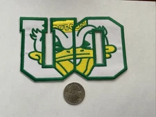 The University Of Oregon DUCKS  Vintage Embroidered Iron On Patch 4.75” X 3”