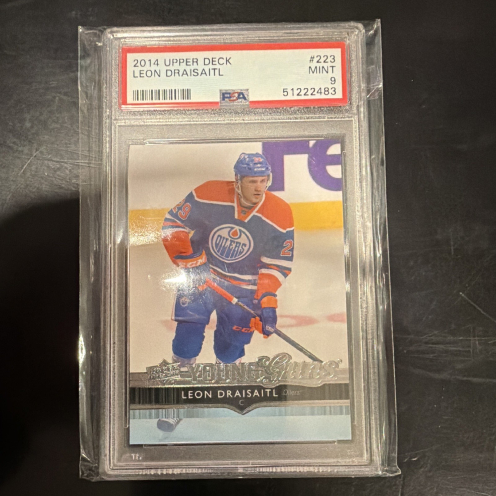 2014-15 Upper Deck Young Guns LEON DRAISAITL #223 PSA 9 Edmonton Oilers