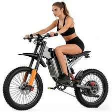 6000W Electric Dirt Bike 30Ah Motorcycle 45MPH Hydraulic Brakes NFC Safety Card