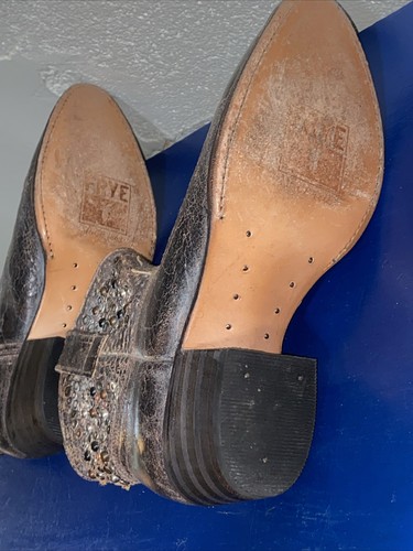 Botas Cortas Frye Deborah Mujer 7M Marrón Occidental Cremallera Tachonadas Envejecidas España - Imagen 13 de 18
