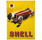 VINTAGE SHELL GASOLINE PORCELAIN SIGN GAS STATION PUMP PLATE MOTOR OIL SERVICE
