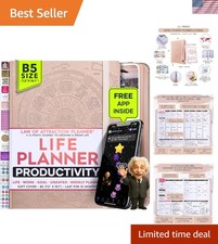 Undated 2026 Goal-Setting Planner with Vision Board, Stickers Gratitude Pages