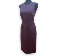 Ann Taylor LOFT- Purple High Neck Sleeveless Knee-Length Sheath Work Dress -Sz 0