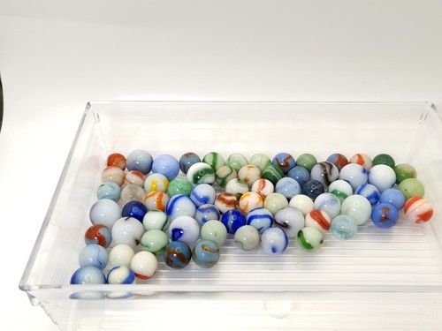 Pk of 70 various Swirl Marbles unknown specifics - condition: 9.0-9.8 UV - Picture 7 of 12