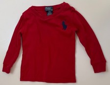 POLO RALPH LAUREN 24 MONTH SHIRT HORSE LOGO YOUTH TODDLER KIDS 24M RED LG SLEEVE