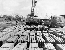 Zambian copper being offloaded port of Dar es Salaam Tanzania from- Old Photo