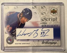 Wayne Gretzky #S3-GY- 2003 Upper Deck Hockey - Script Three Legend Autograph