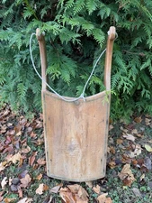 CHILD'S ANTIQUE WOODEN SLED..HANDMADE..FREE SHIPPING