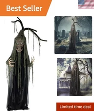 Haunted Hill Farm Life-Size Haunted Talking Tree Halloween Animatronic withOp...