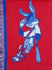 VINTAGE BUGS BUNNY BASEBALL REVERSIBLE BLANKET ACME SPORT, COTTON 5.5' X 4' — photo 4