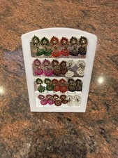 A Set Of 12 Pairs Different Style Ear Earrings {BUY 2 GET 1 FREE} Wholesale UK