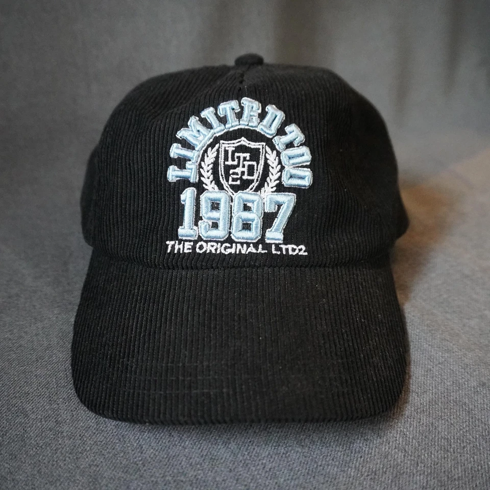 Ограниченный слишком шляпа крышка ремень назад черный вельвет вышитый LTD2 1987 женщин - Изображение 3 из 4