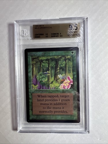 MTG BETA C G Wild Growth BGS 9.5 GEM MINT (Gem centering, edges, surface) 1993