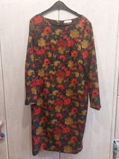 St. Emile Kleid Geblümt Gr. 42 Schwarz Rot Neuwertig