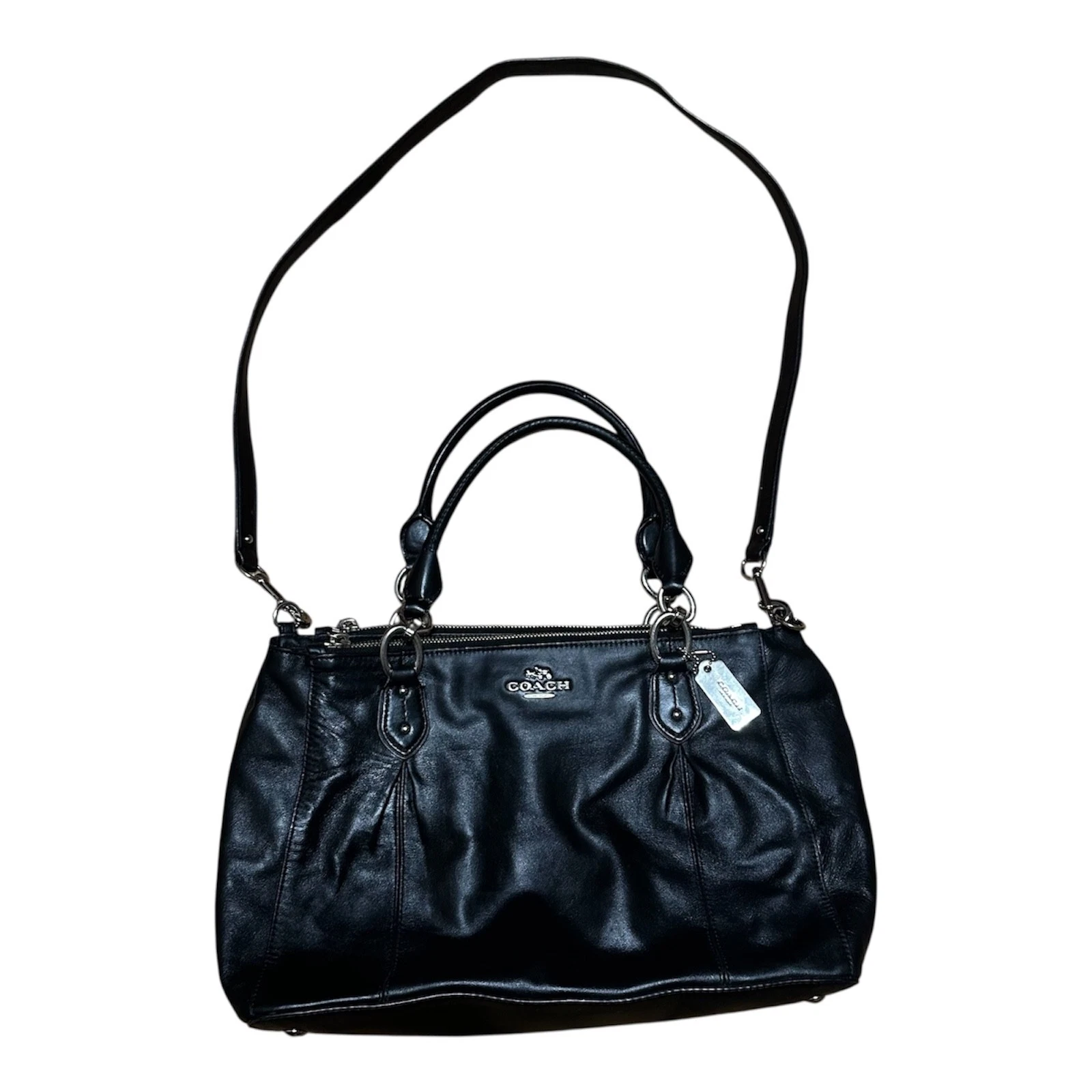 COACH COLETTE PELLE CARRYALL Borsa a mano donna F33447 Nero