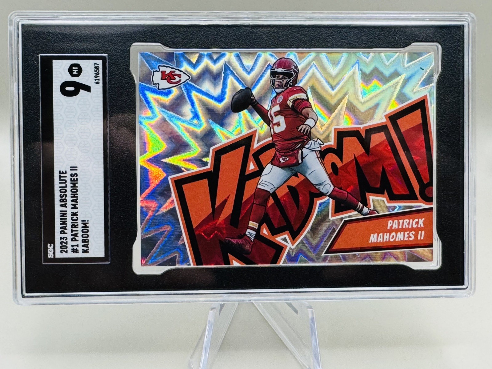 2023 Panini Absolute Football Patrick Mahomes II #1 Kaboom!