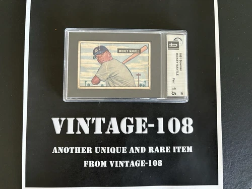1951 Bowman #253 Mickey Mantle RC! GAI 1.5 Fair! Yankees HOF! Rare!