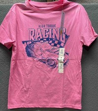 Racing car pink shirt kids Cat  Jack Medium 8 Short Sleeve, SET of 2, New w/Tag