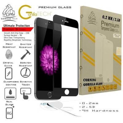 Gorilla Tech Full Curved 3D Edge Glas Displayschutzfolie für Apple iPhones 7/8 2X