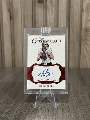 💥 Drew Brees 1/1 SEALED AUTO💥 2017 Flawless - Premium Ink RUBY WHITE BOX 1/1