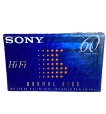 NEW Sony HF60 Blank Cassette Tape 60 Min Type I Normal Bias Sealed Audio