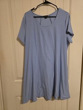 New Directions Dress Size XL Blue Knee Length Women Short Dress Casual 