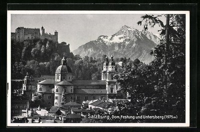 Salzburg, Cathedral, Fortress and Untersberg, Postcard 