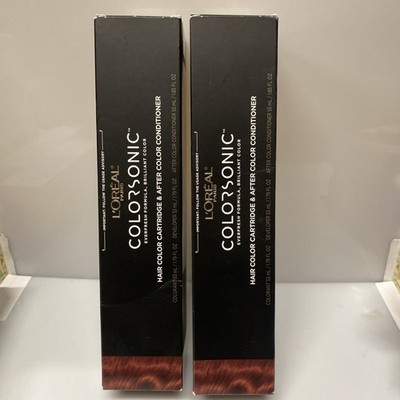 2X L'Oreal Paris Colorsonic Ammonia Free Permanent Hair Color Cartridge