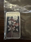 1 oz Kundan .999 Silver Bar Vintage Rose Design