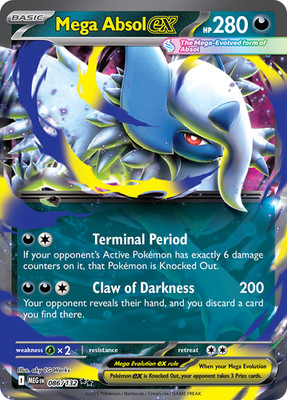 Mega Absol ex 086/132 - Mega Evolutions - Pokemon TCG - Double Rare