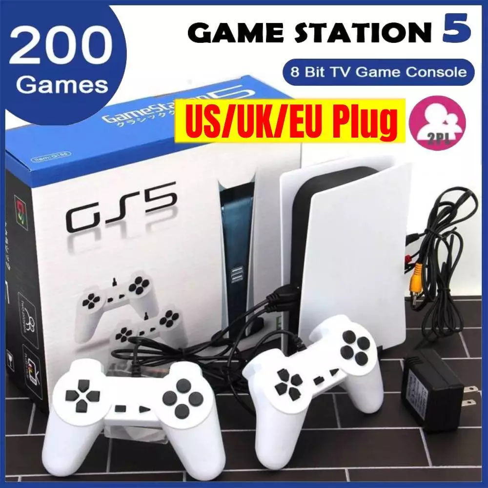 GS5 Game Console 200 Classic Game Retro 8 Bit USB Wired Handheld Game  Player Dois jogadores Jogos AV Saída Criança Presentes UE EUA Reino Unido -  AliExpress