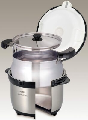 THERMOS Vacuum Thermal Cooker Shuttle Chef 3.0L Clear Stainless