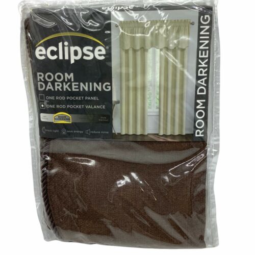 Eclipse Volant Raumverdunkelung NEU eine Stange Taschenvolant 42"x21" braun