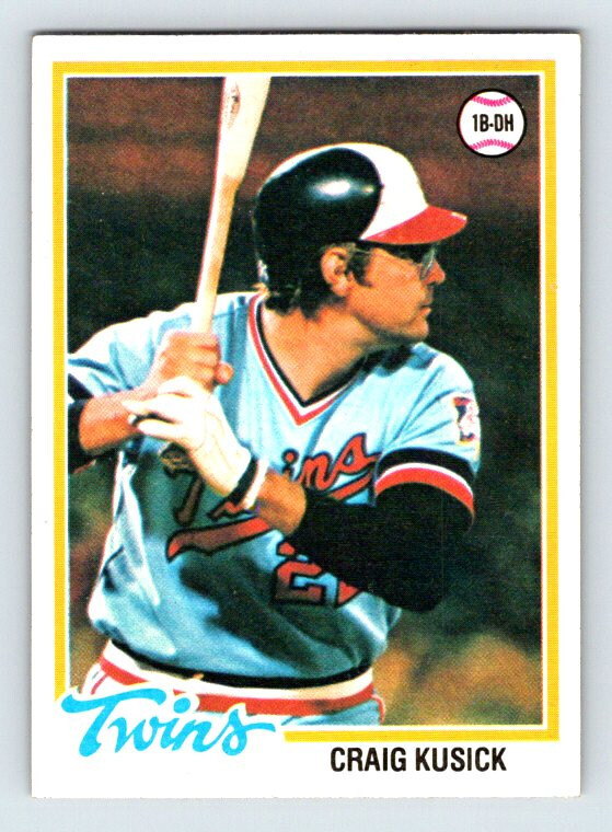 TOPPSカード CRAIG KUSICK Minnesota Twins 1978 Topps Baseball Card B186