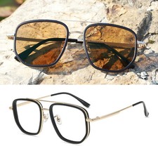 Vintage Full Rim Photochromic Brown Reading Glasses Outdoor Sunglasses Reader