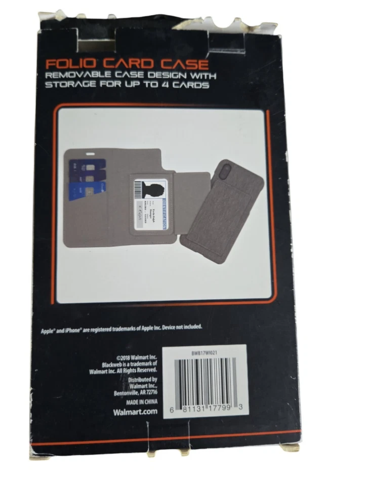 Iphone X - Iphone 10 Case Gray Phone Wallet  - Image 3 of 3