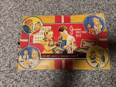 Vintage 1940's Junior Doctor Kit Hassenfeld Bros Inc Toyville