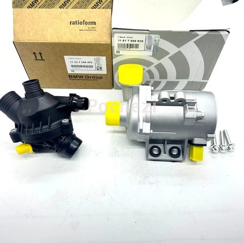 Water Pump For BMW 128i 325i 328i 528i 530i X3 11517586925 W/Thermostat & Bolt - Picture 2 of 10