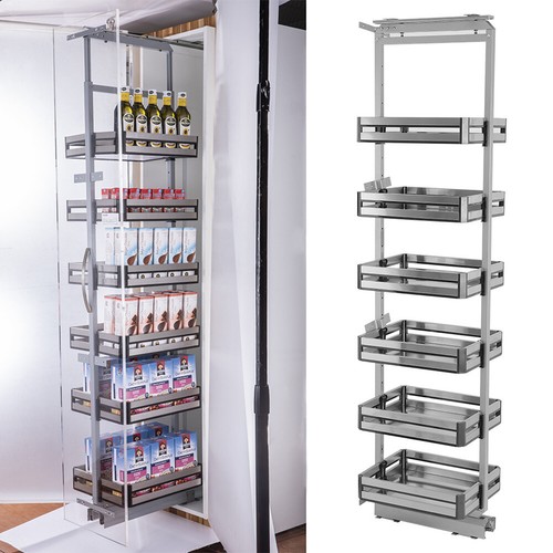 6 Drawer Slide Out Basket Kitchen Base Unit Larder Cupboard