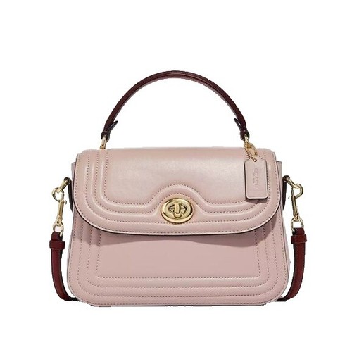 Coach Daphne Legacy Satchel Bag Turn Lock Ivory Auth | eBay