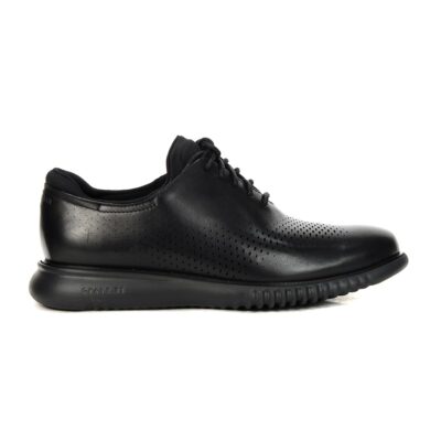 Cole Haan Men's 2.ZeroGrand Black Leather Laser Wingtip Oxfords