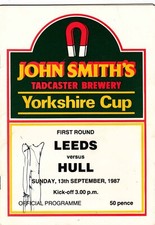 Leeds v Hull FC 1987/8 (13 Sep) Yorkshire Cup