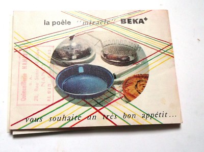 Altes Prospekt Werbung Werbung Kneipe Pfanne BEKA Rezepte