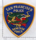 California - San Francisco CA Police Gang Task Force Dept Patch