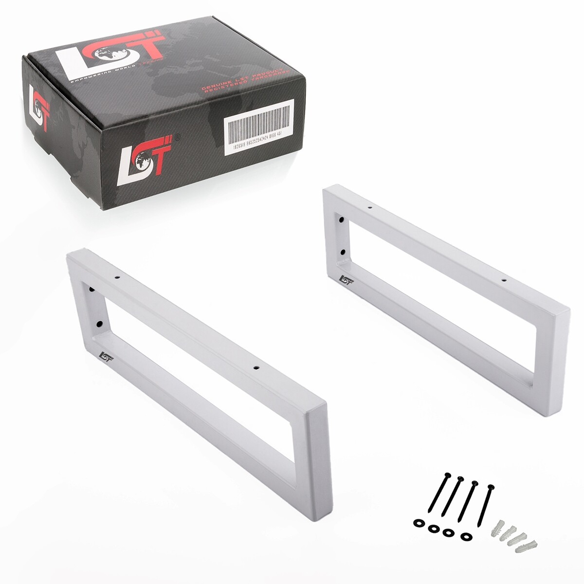 2x Wall Console Shelf Bracket Attachment Washbasin White 50 cm Wall Mount