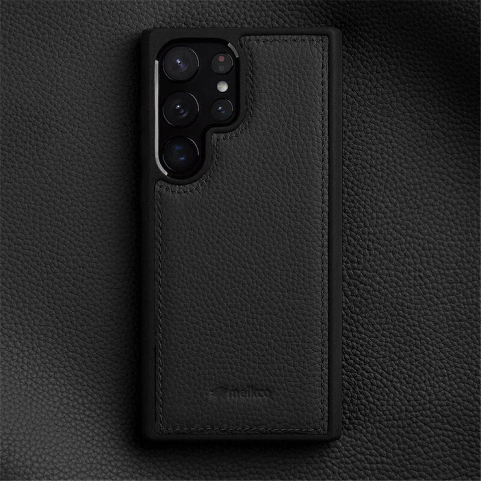 Funda Trasera Original Melkco Cuero Genuino para Samsung Galaxy S23 Ultra S23 Foto 3 de 4