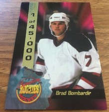 93 94 Signature BRAD BOMBARDIR Rookie	1 Of 45,000 Hockey Card #66 North Dakota	